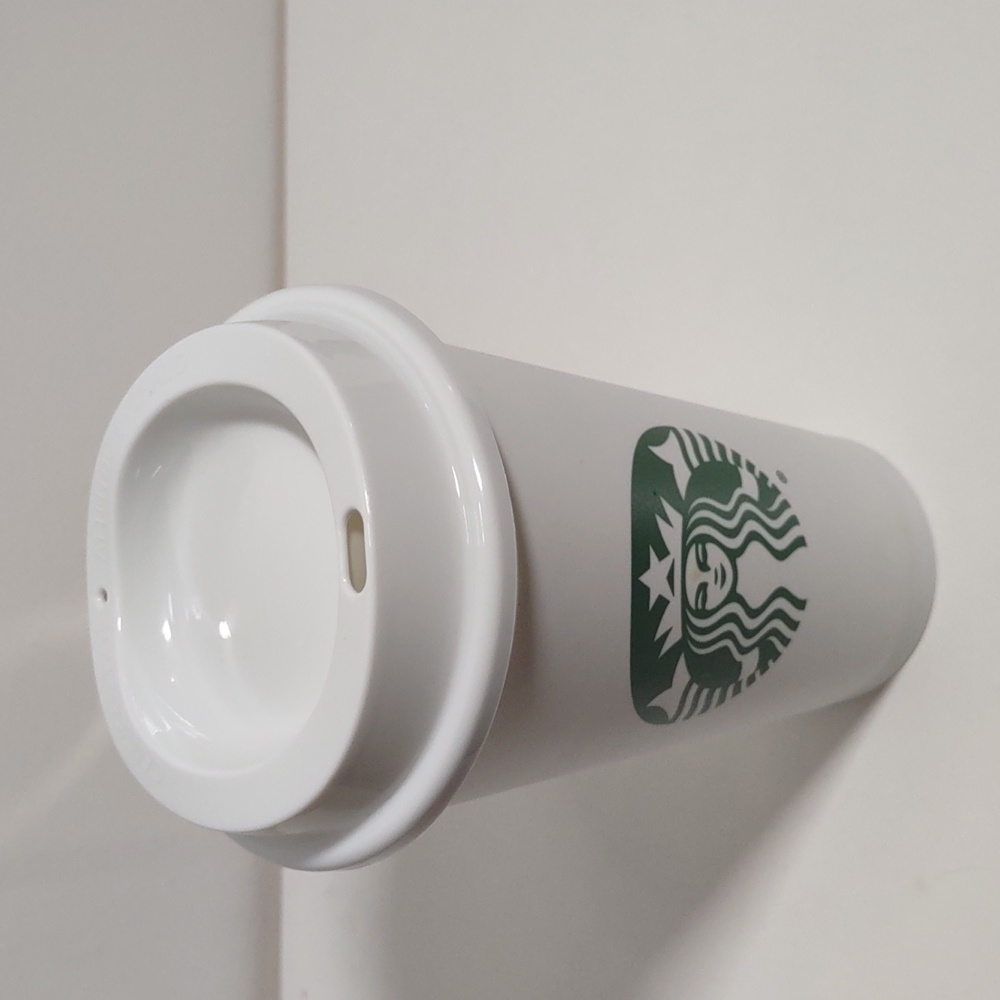 🎄Starbucks Reusable Coffee Cup 16oz White/Green🎄 - Picture 4 of 5